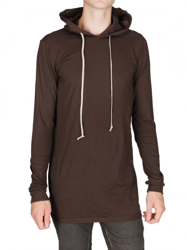 brown hooded t shirt