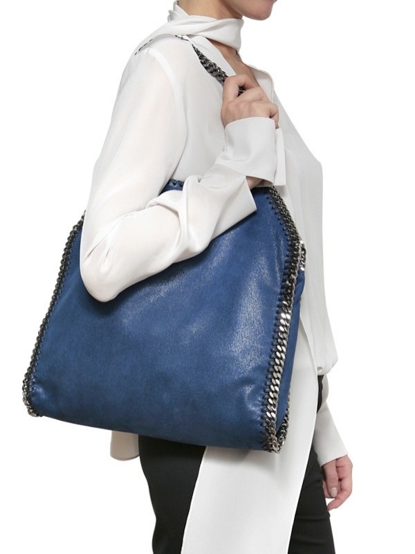 Stella McCartney Shaggy Deer Small Falabella Shoulder Bag in Blue Lyst