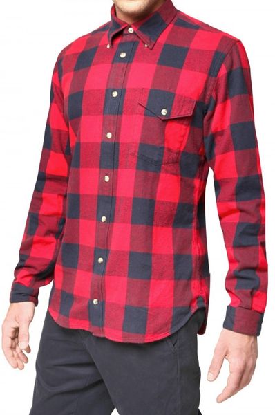 Tommy Hilfiger Checked Cotton Flannel Shirt in Red for Men | Lyst
