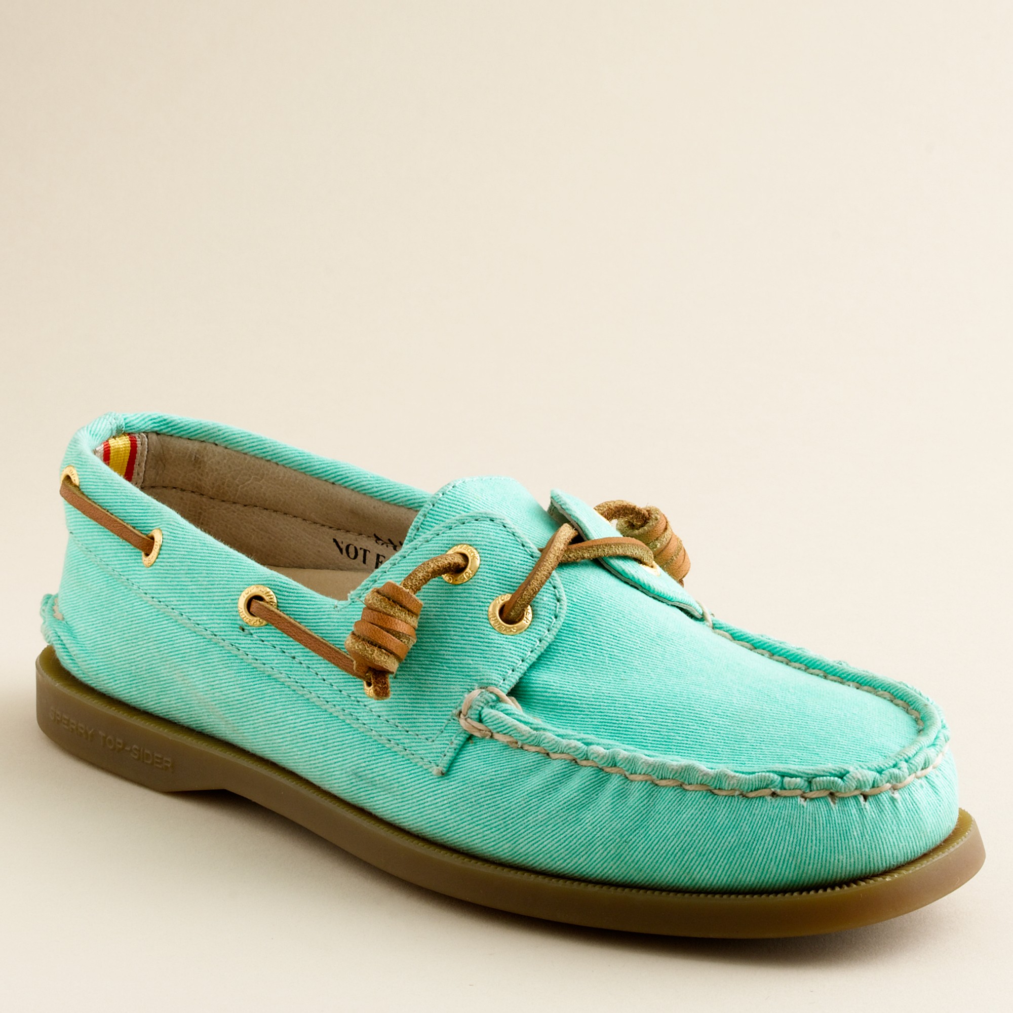 J.crew Sperry Top-Sider® Authentic Original 2-Eye Boat Shoes in Twill ...