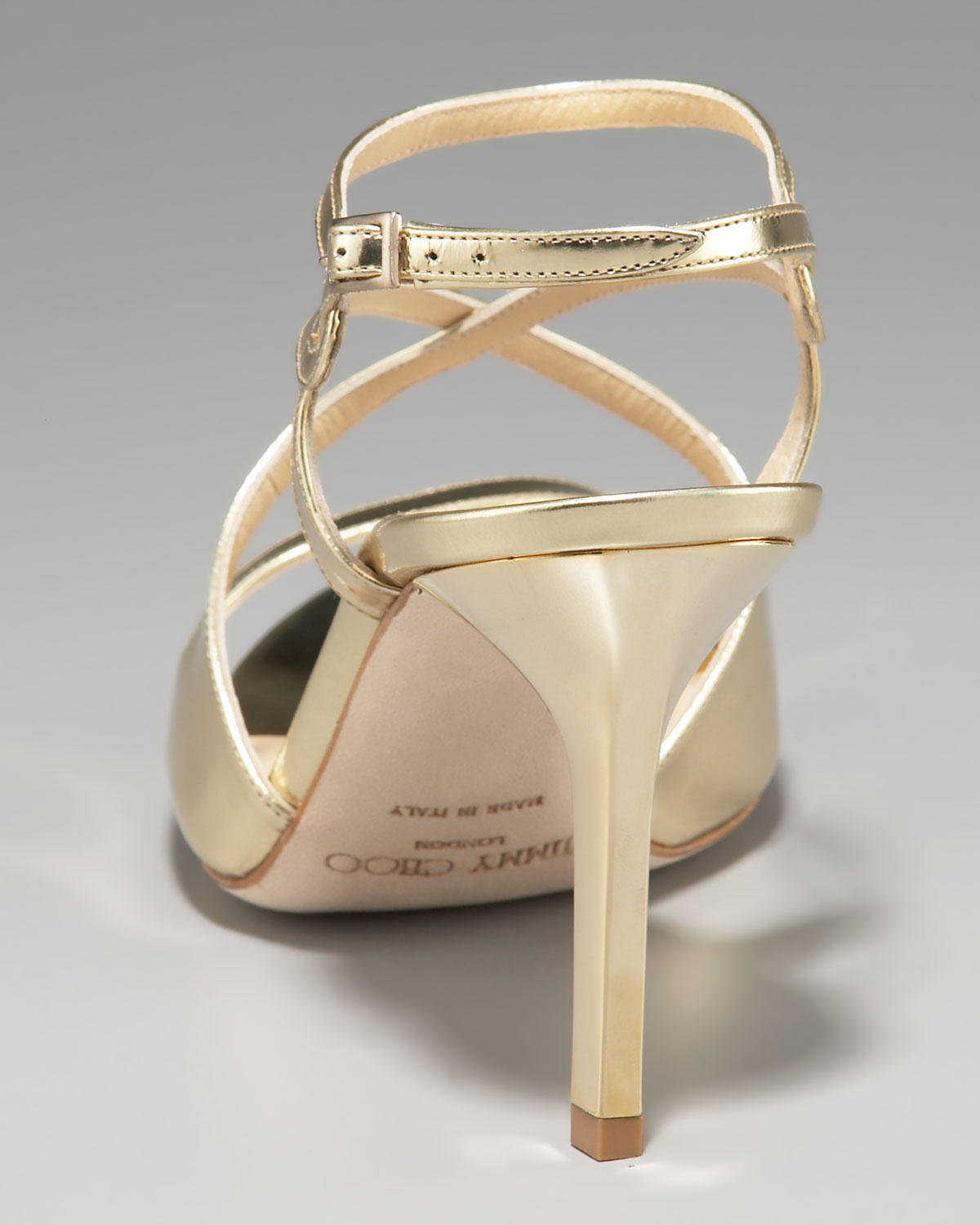 jimmy choo gold sandals flat