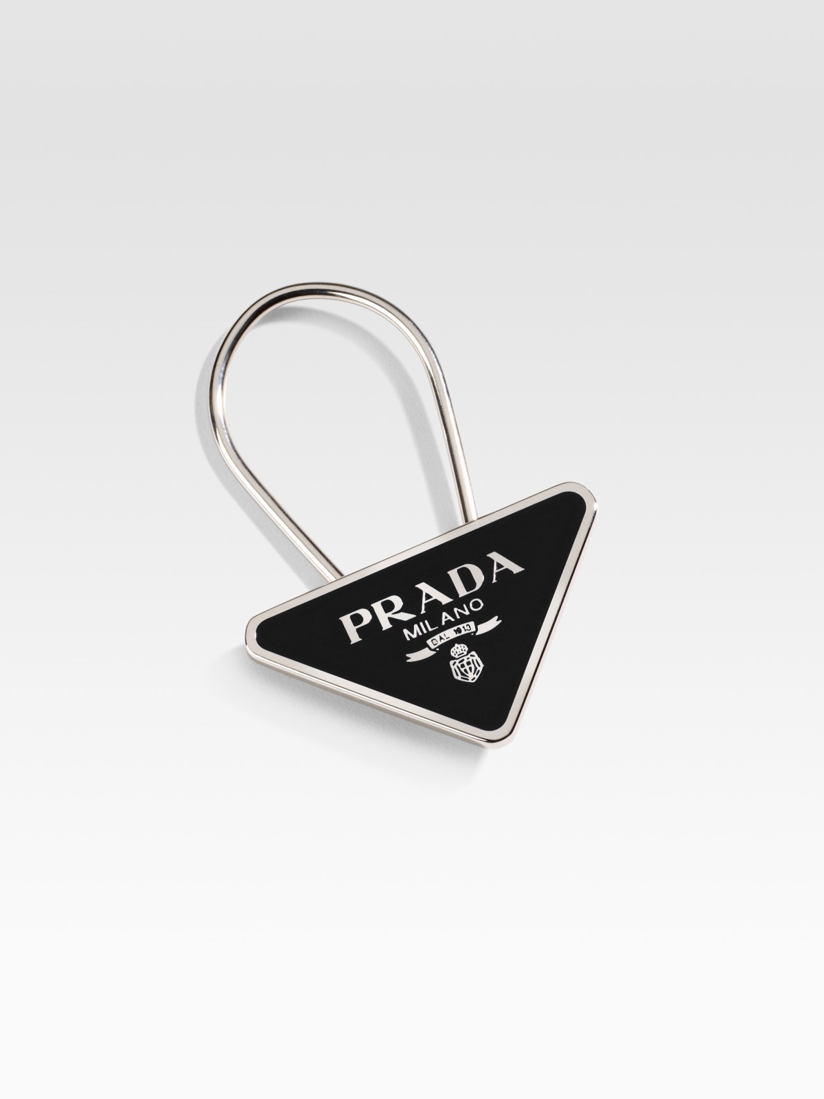 Prada Logo Keychain in Black for Men (nero) | Lyst  