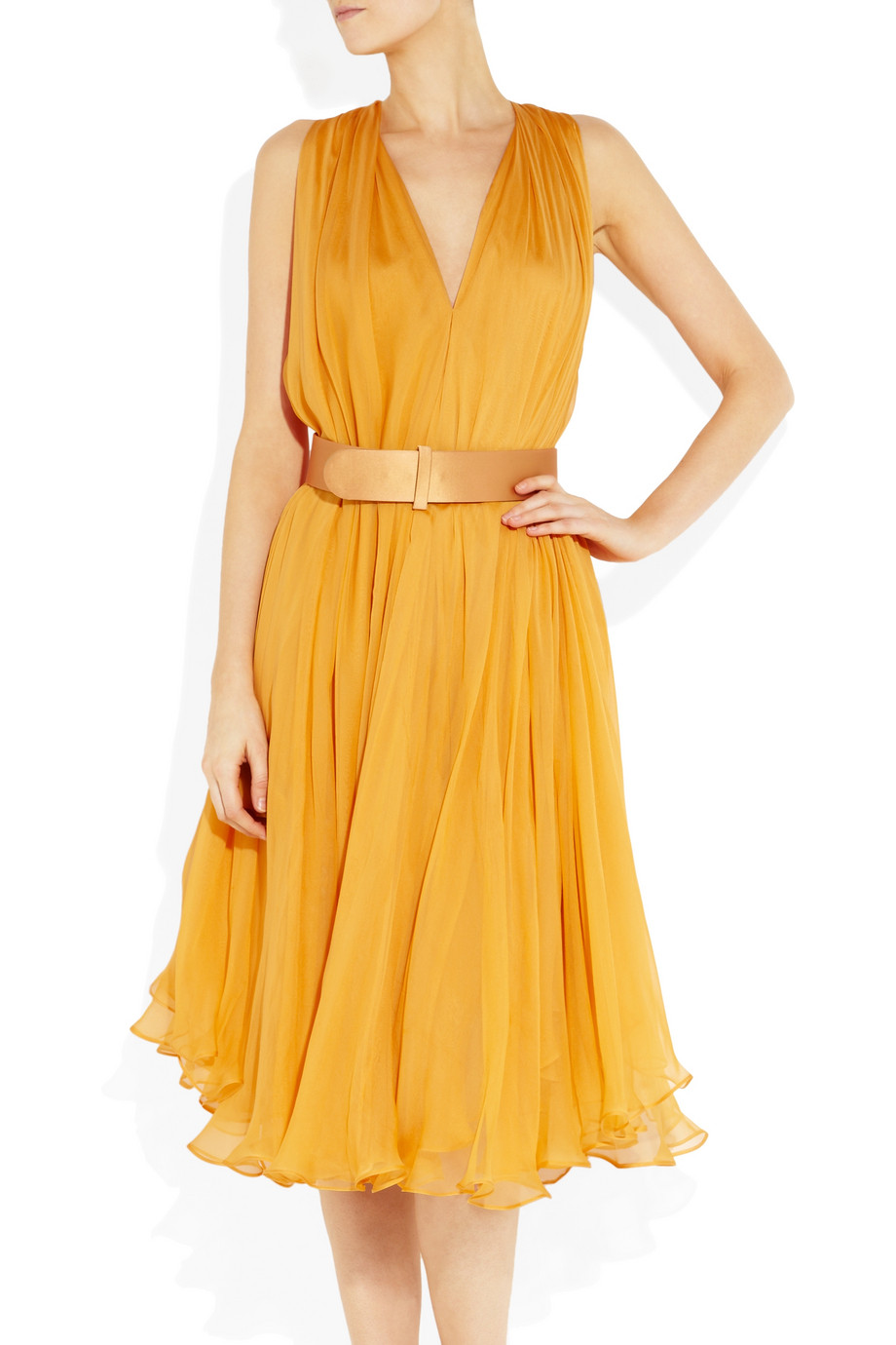 alexander mcqueen chiffon dress