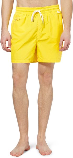 Polo Ralph Lauren Drawstring Swim Shorts in Yellow for Men | Lyst