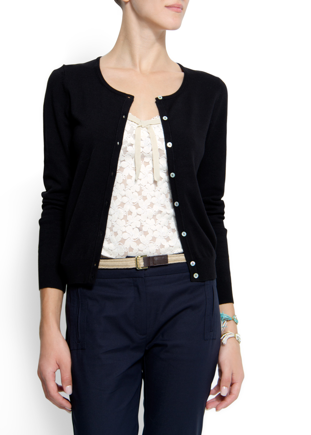 mango basics cardigan