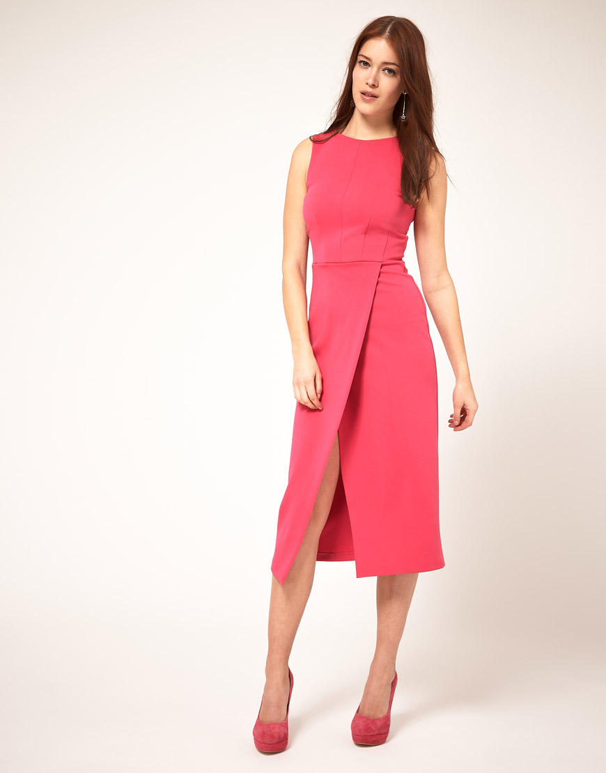 wrap pencil dress