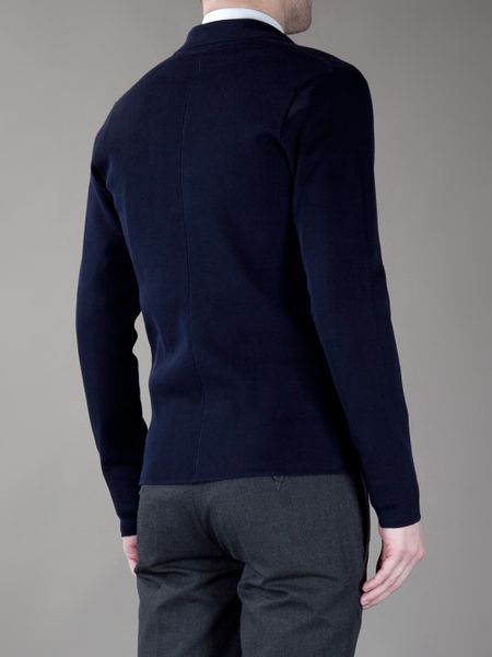 Lanvin Double Breasted Cardigan in Blue for Men (navy) | Lyst