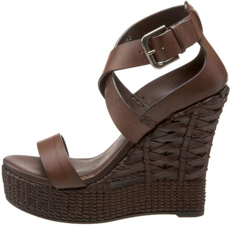 Ralph Lauren Collection Womens Finna Strappy Woven Wedge Sandal in ...