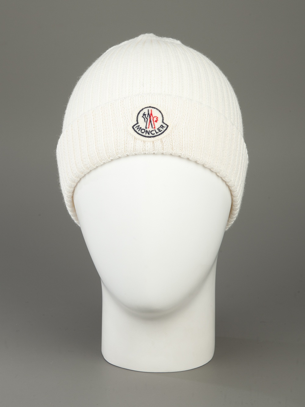 moncler white beanie