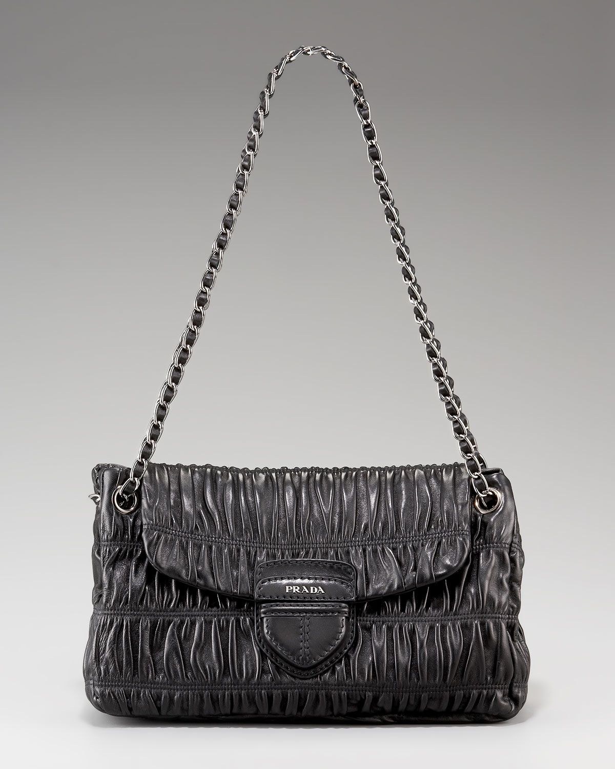 prada nappa gaufre tote with shoulder  