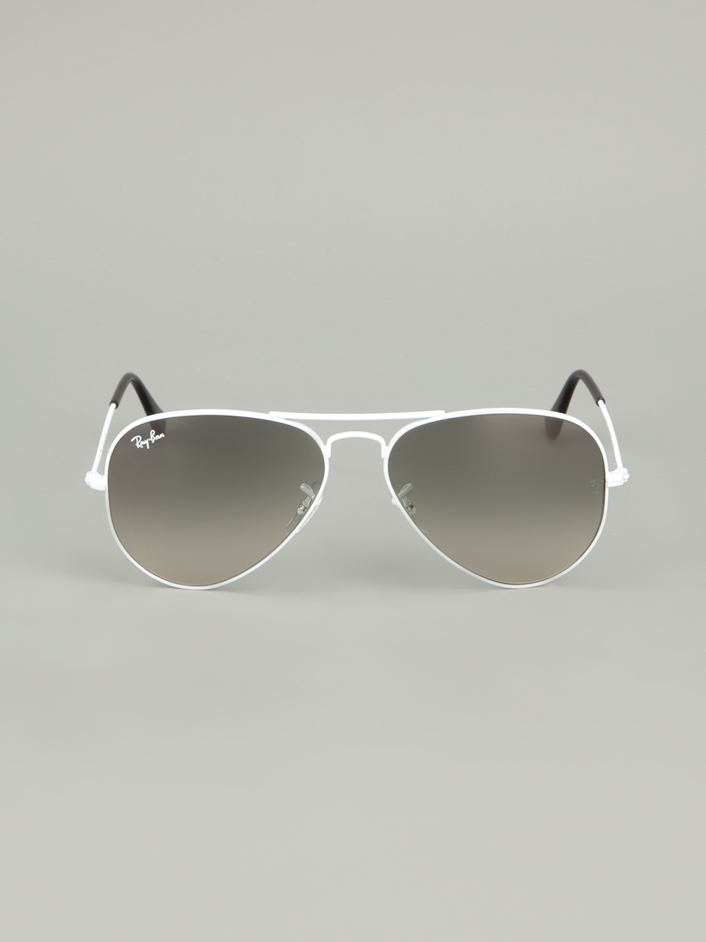 Ray-Ban Aviator Sunglasses in White | Lyst