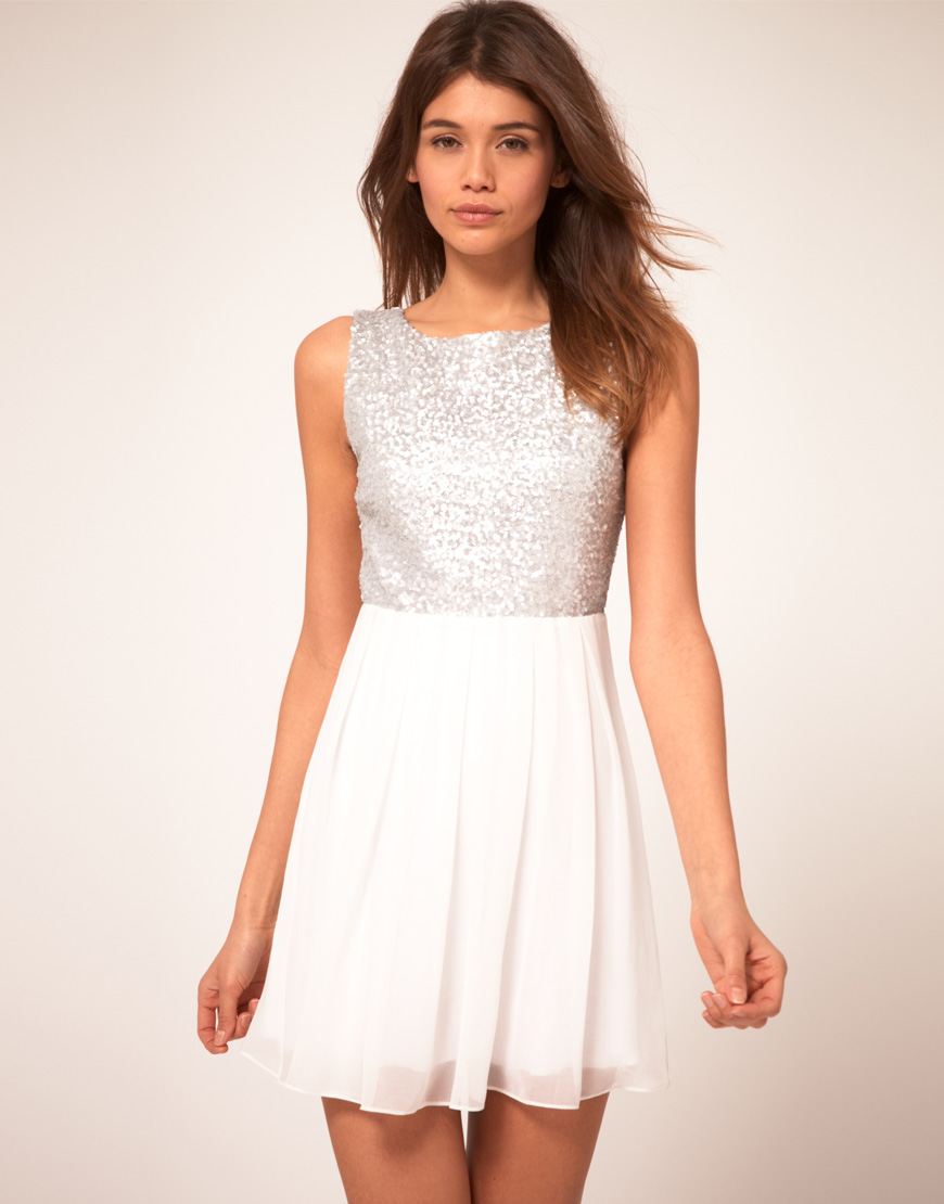 sequin babydoll dress