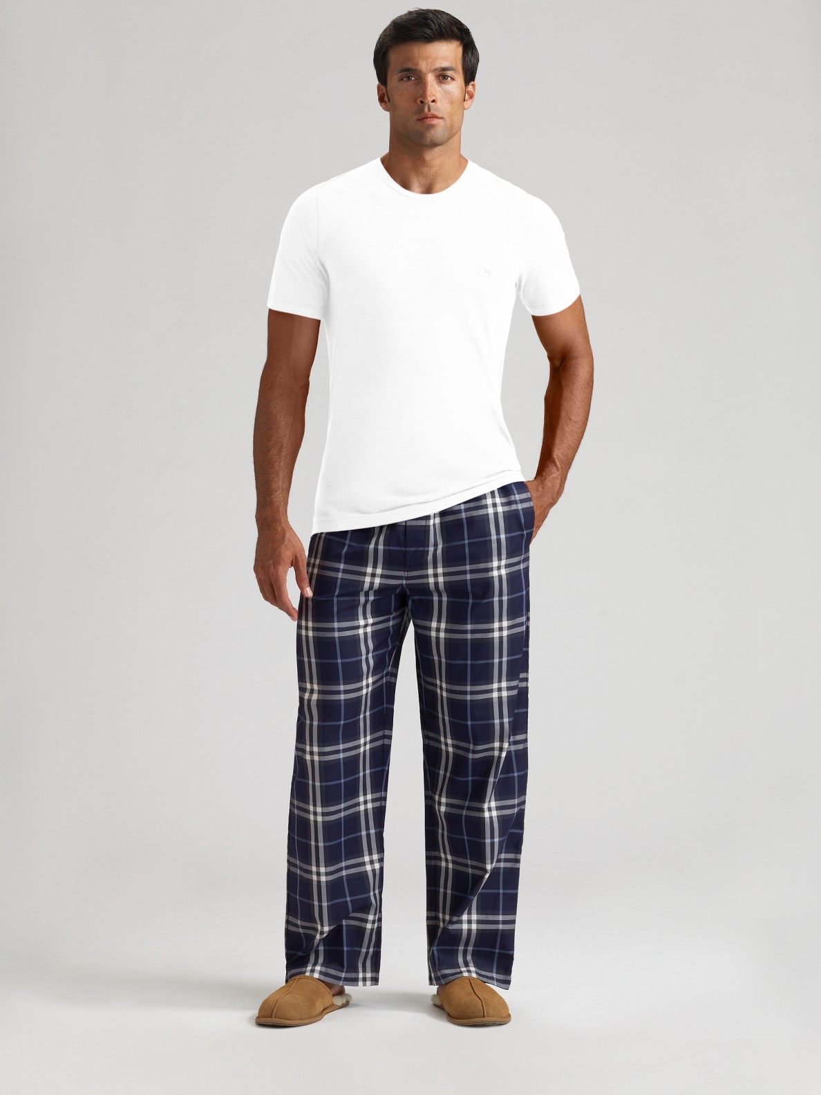 Burberry Tee & Pajamas Pants Set in Gray for Men (GREY) | Lyst