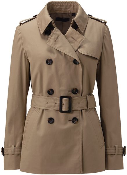 Uniqlo Women Short Trench Coat A in Brown (beige) | Lyst