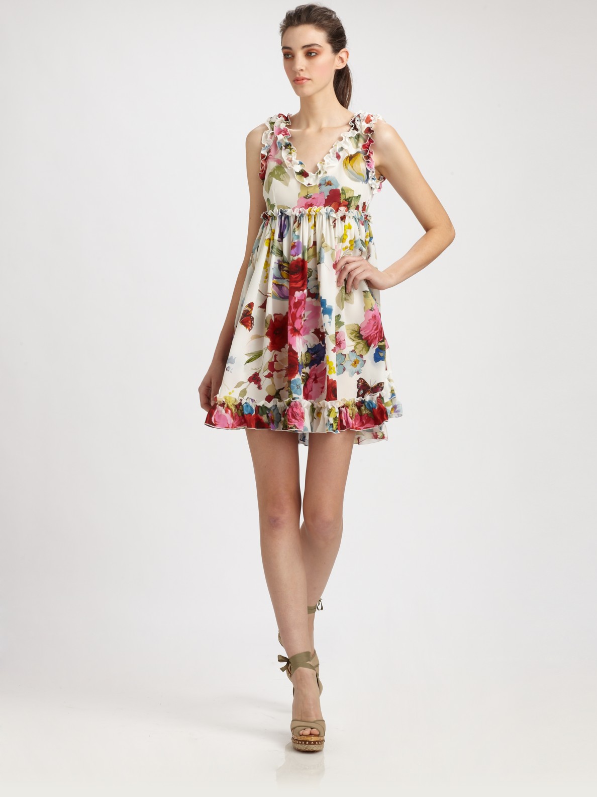 silk babydoll dress