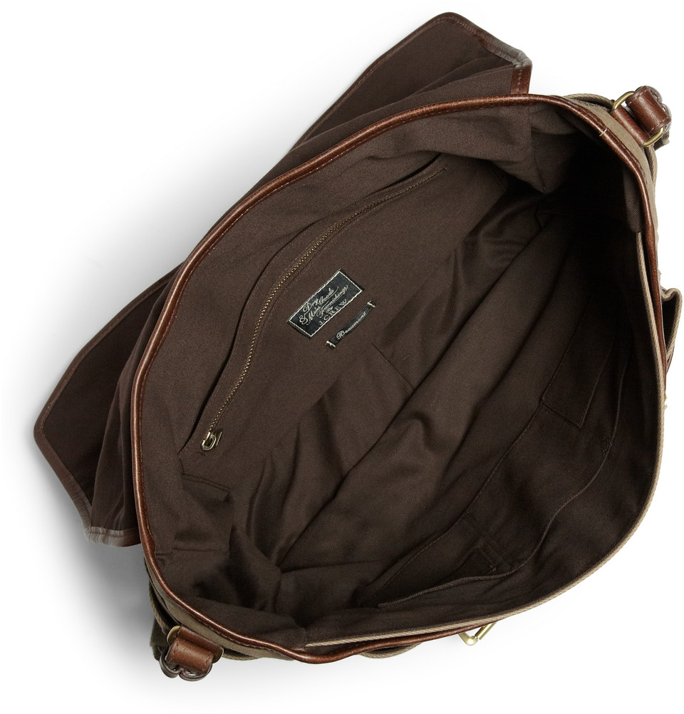 J.Crew Beaumont WaxedCanvas Messenger Bag in Natural for Men Lyst