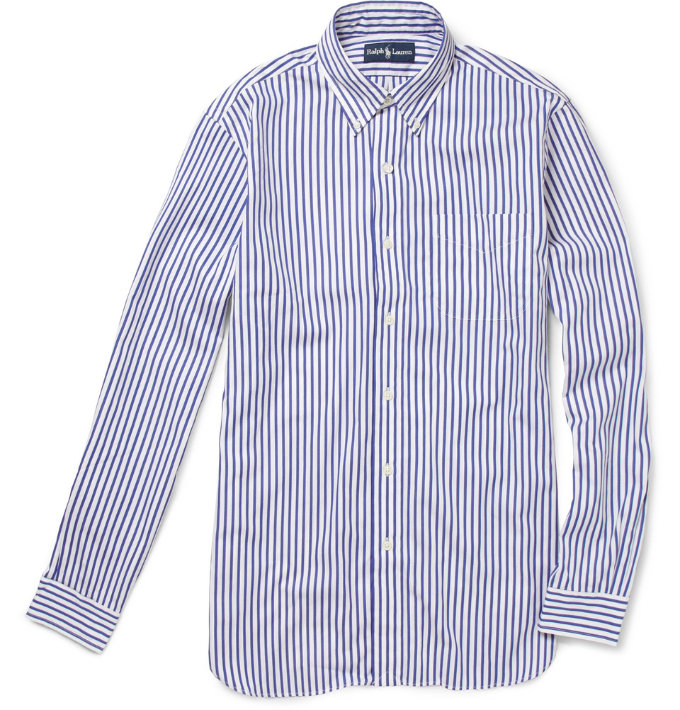 Polo Ralph Lauren Striped Button-down Collar Shirt in Blue for Men - Lyst