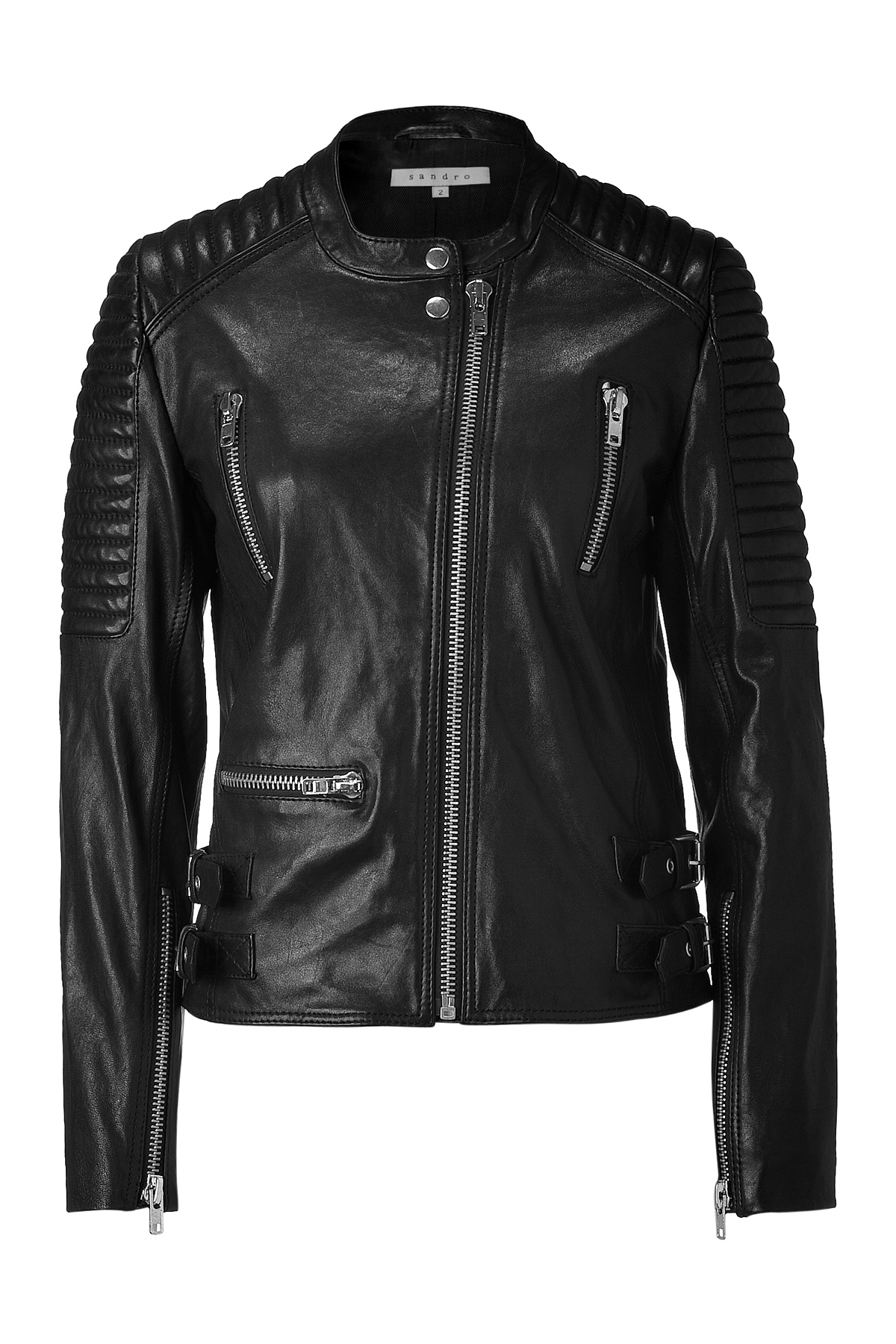 sandro biker leather jacket