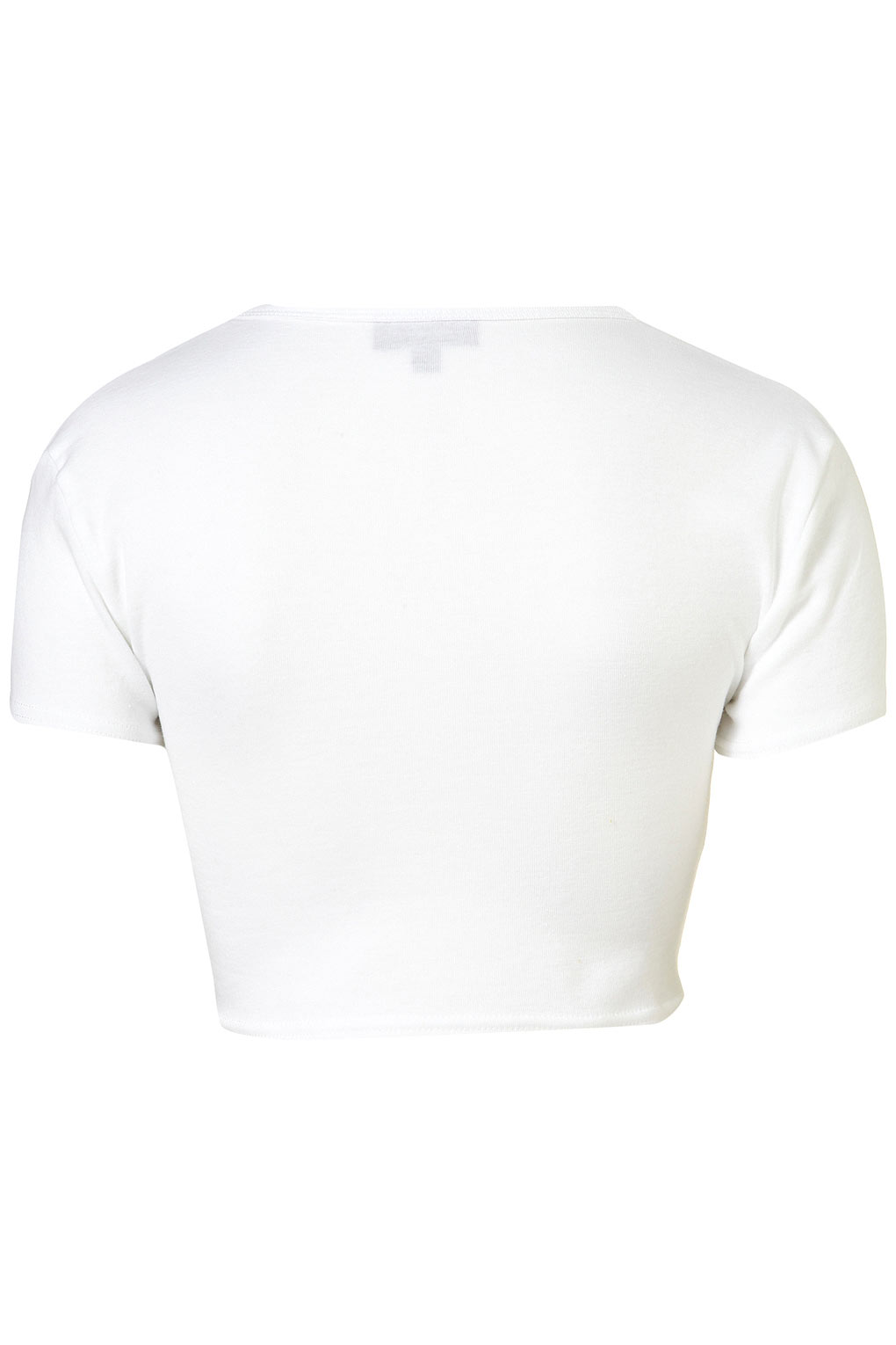 Cropped Tee in White Lyst