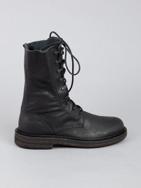 Ann Demeulemeester Lace Up Boot in Black for Men | Lyst