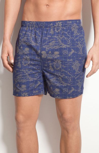 Tommy Bahama Allover Map Boxers in Blue for Men (night blue) | Lyst