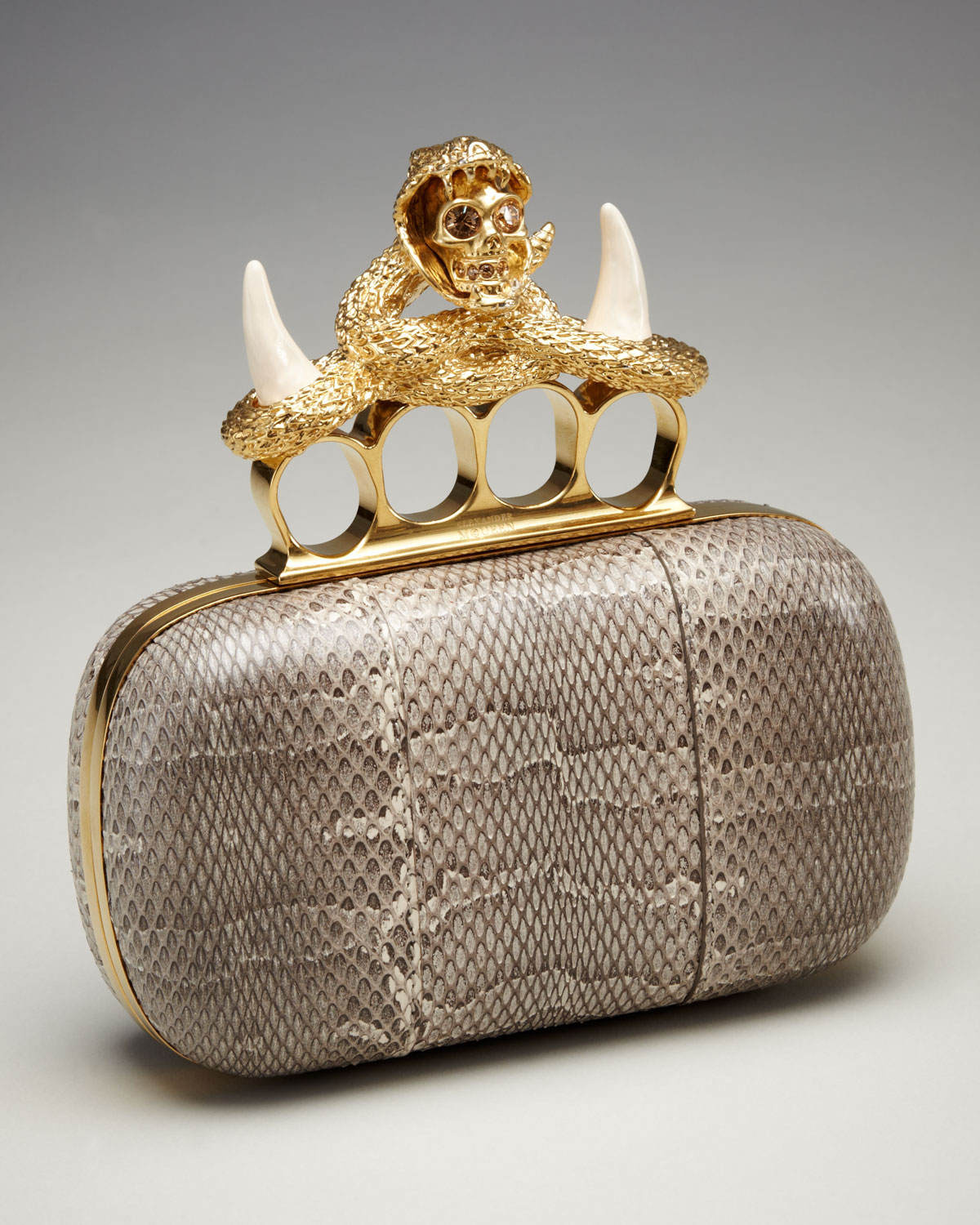 alexander mcqueen knuckle clutch