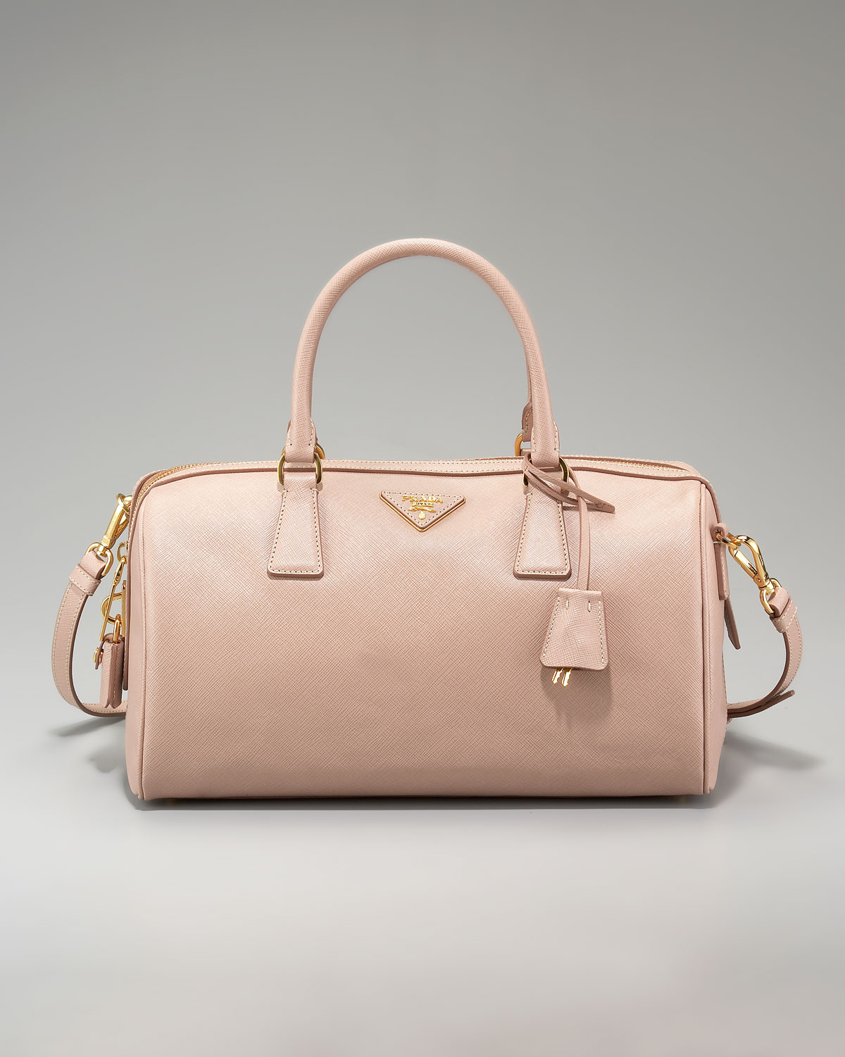Lyst Prada Saffiano Lux Top Handle Bag In Pink Gallery
