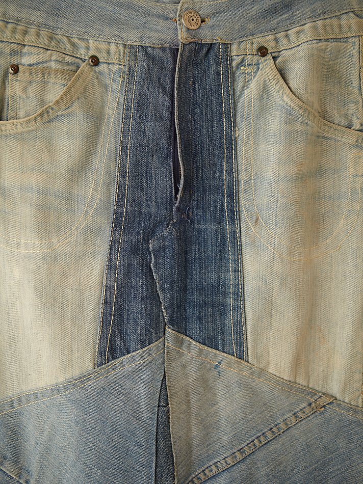 Free People Vintage Patchwork Denim Skirt in Blue - Lyst