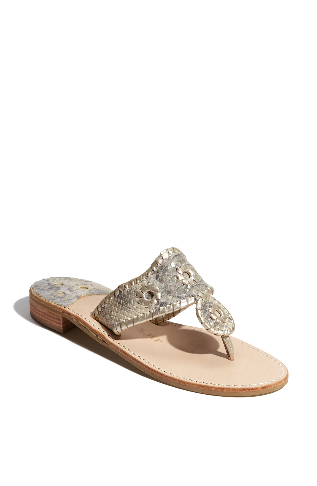 jack rogers sandals silver