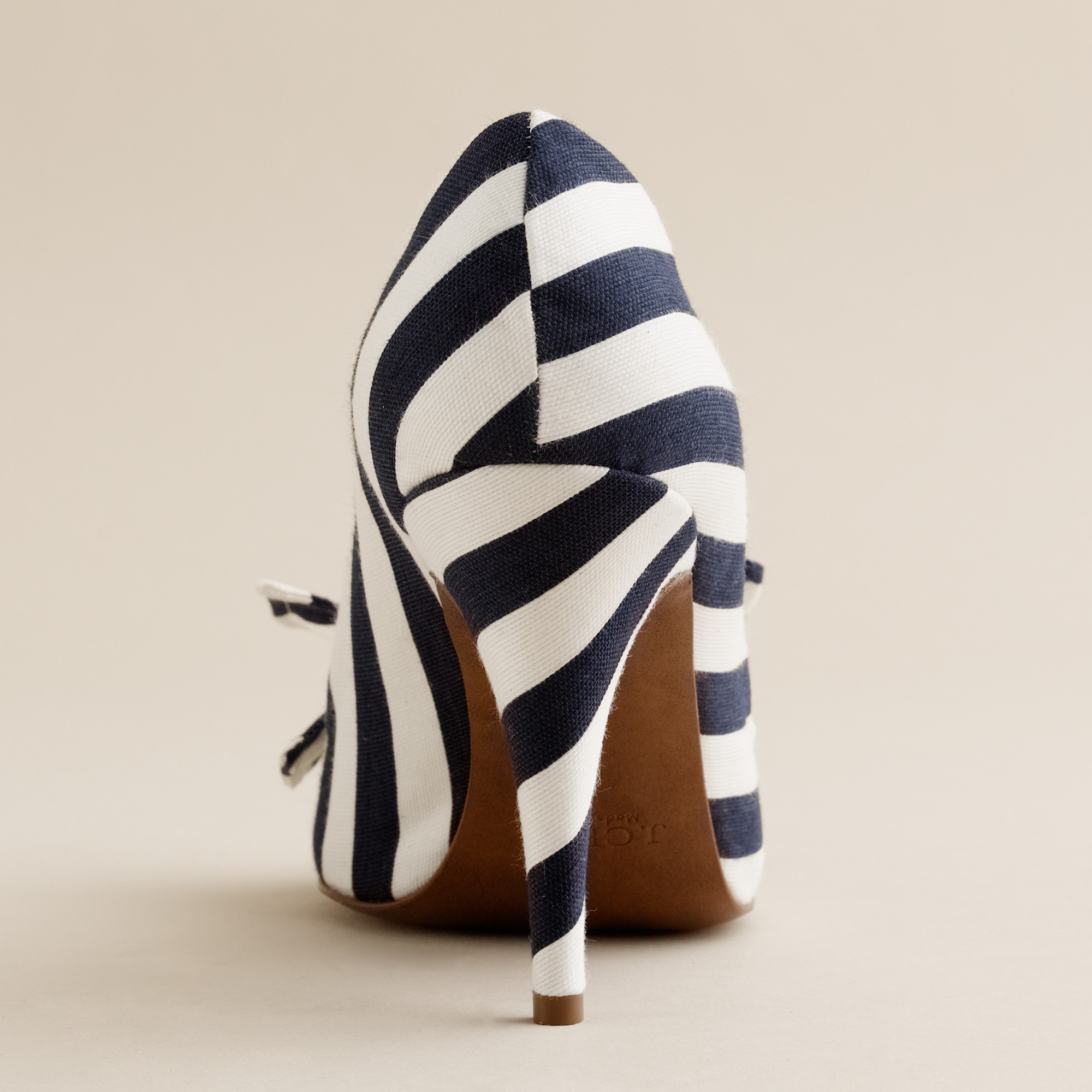 Blue striped heels sale