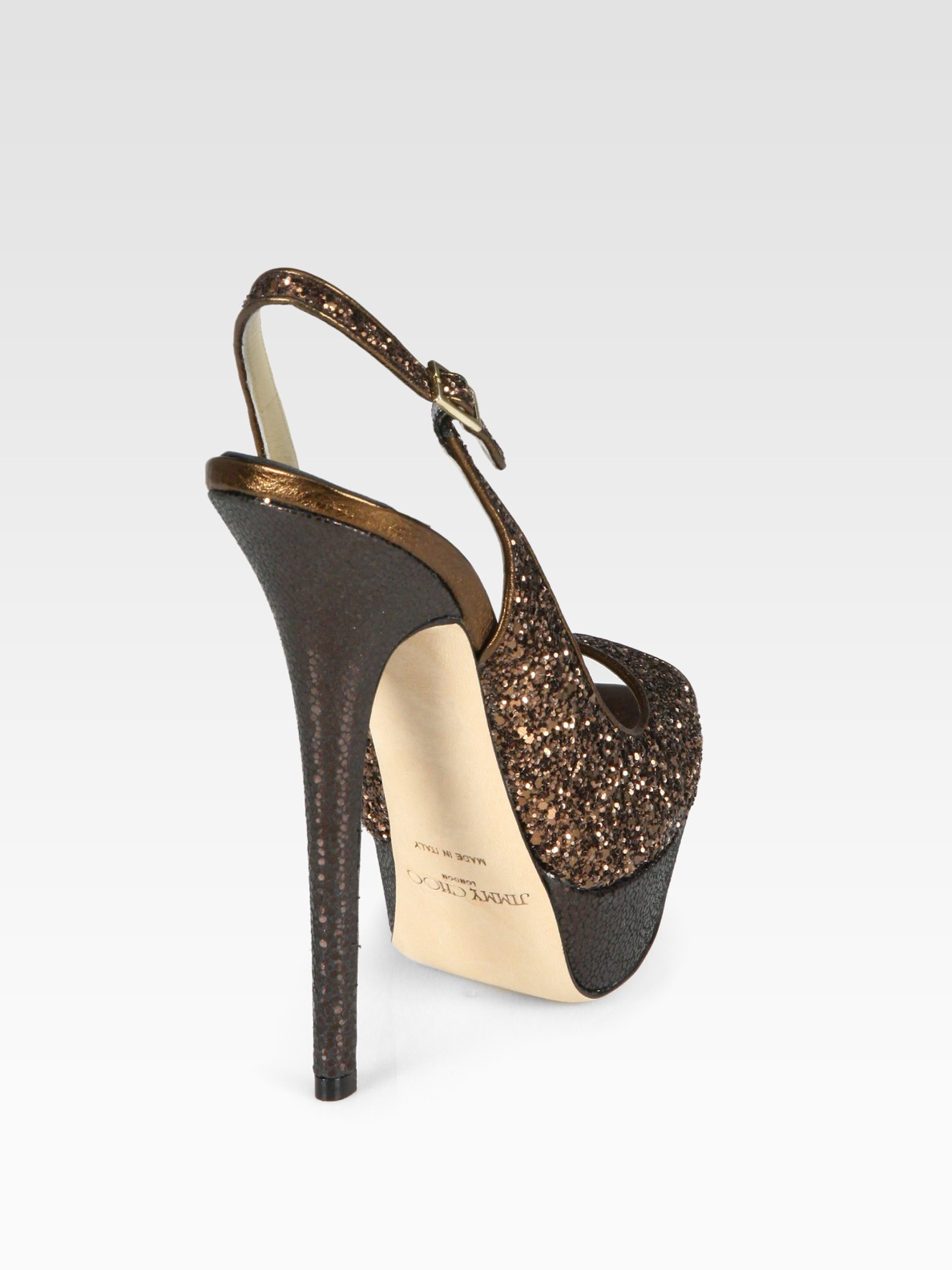 jimmy choo glitter slingback pumps