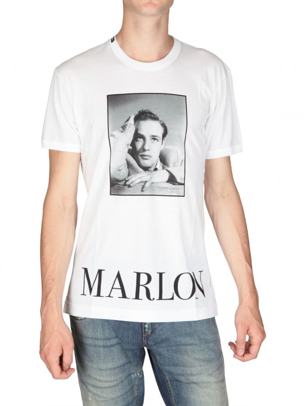 t shirt dolce gabbana marlon brando,Dolce Gabbana White Pensive Marlon ...