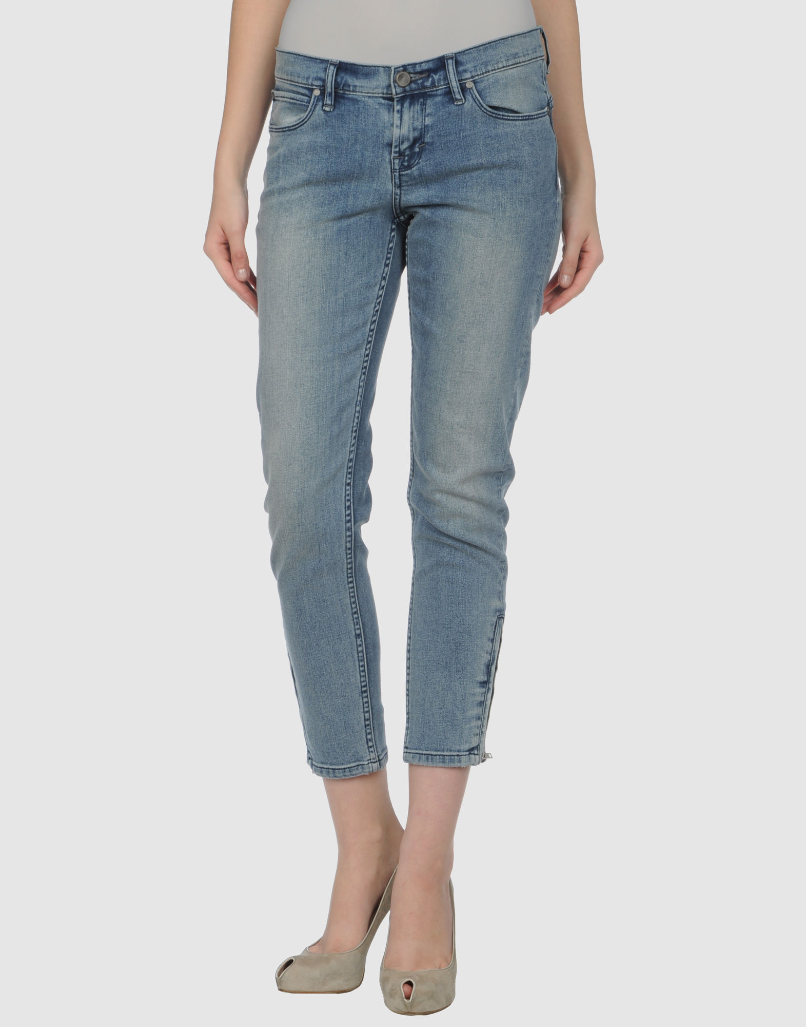 Dkny Denim Capris in Blue Lyst