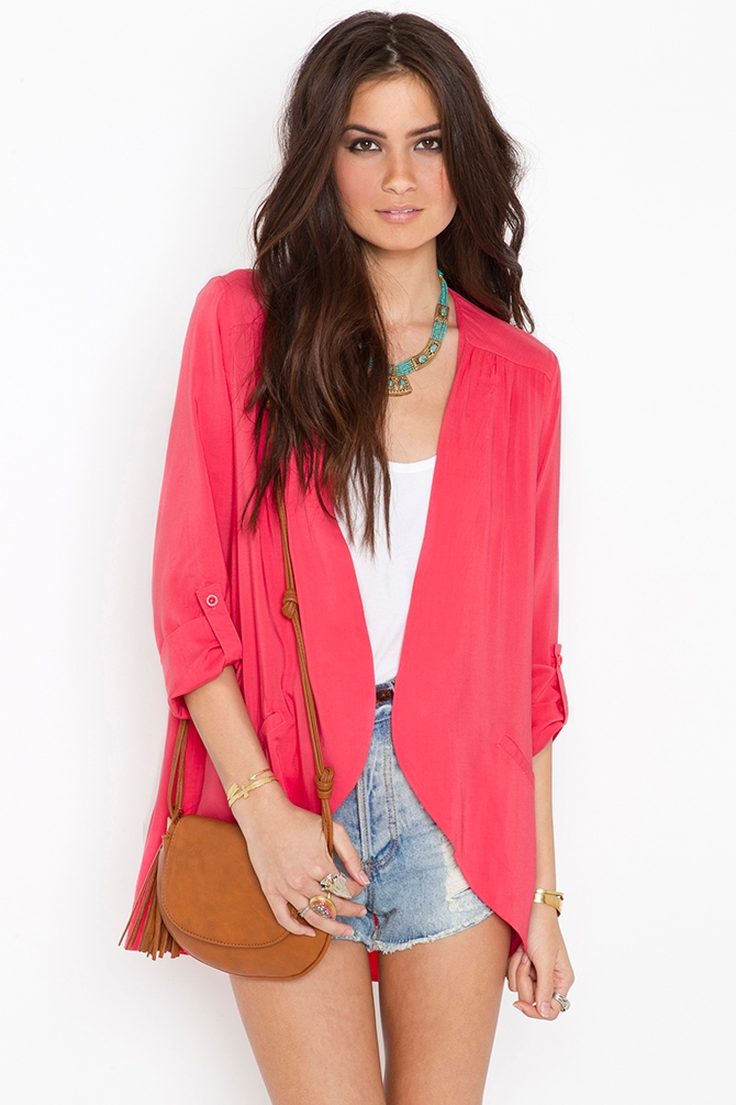 Lyst Nasty Gal Boardwalk Blazer in Pink