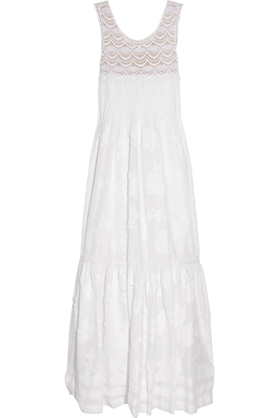 Philosophy Di Alberta Ferretti Crocheted Cotton Maxi Dress in White | Lyst