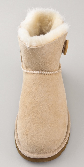 as a result scar Rose color UGG Mini Bailey Button Booties in Natural | Lyst