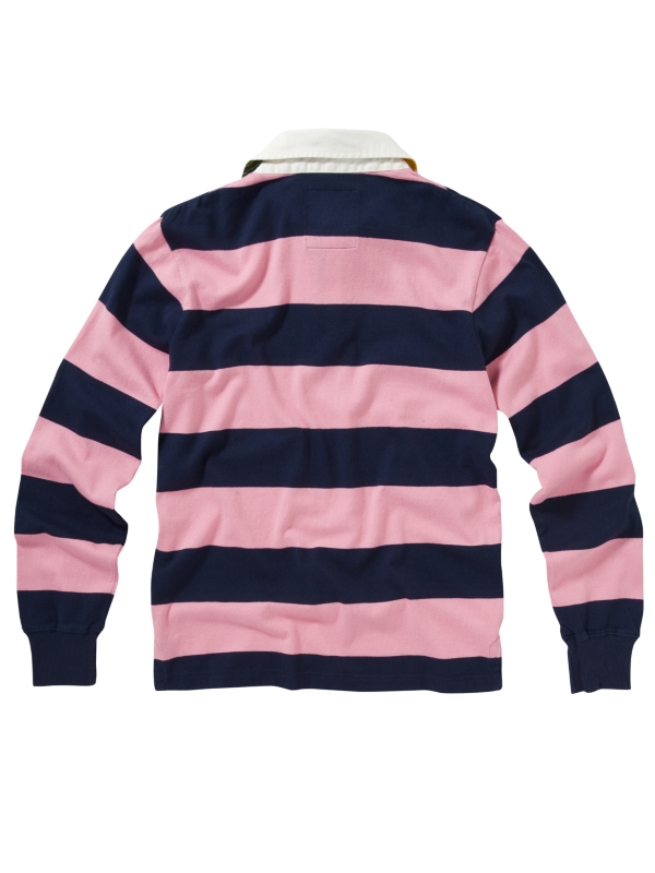 GANT Short Sleeve Block Stripe Rugby Shirt Pink for Men Lyst