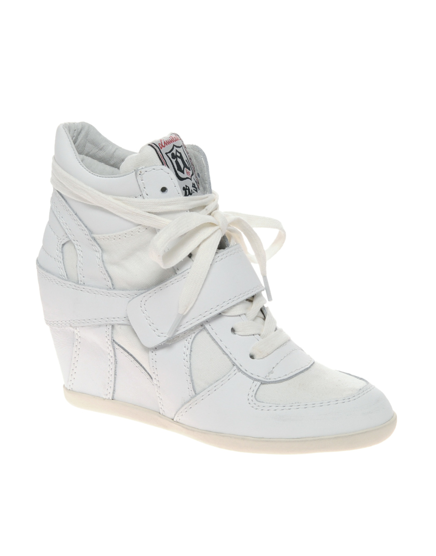 fredelig Ofre skjold Ash Bowie Wedge Trainers in White | Lyst