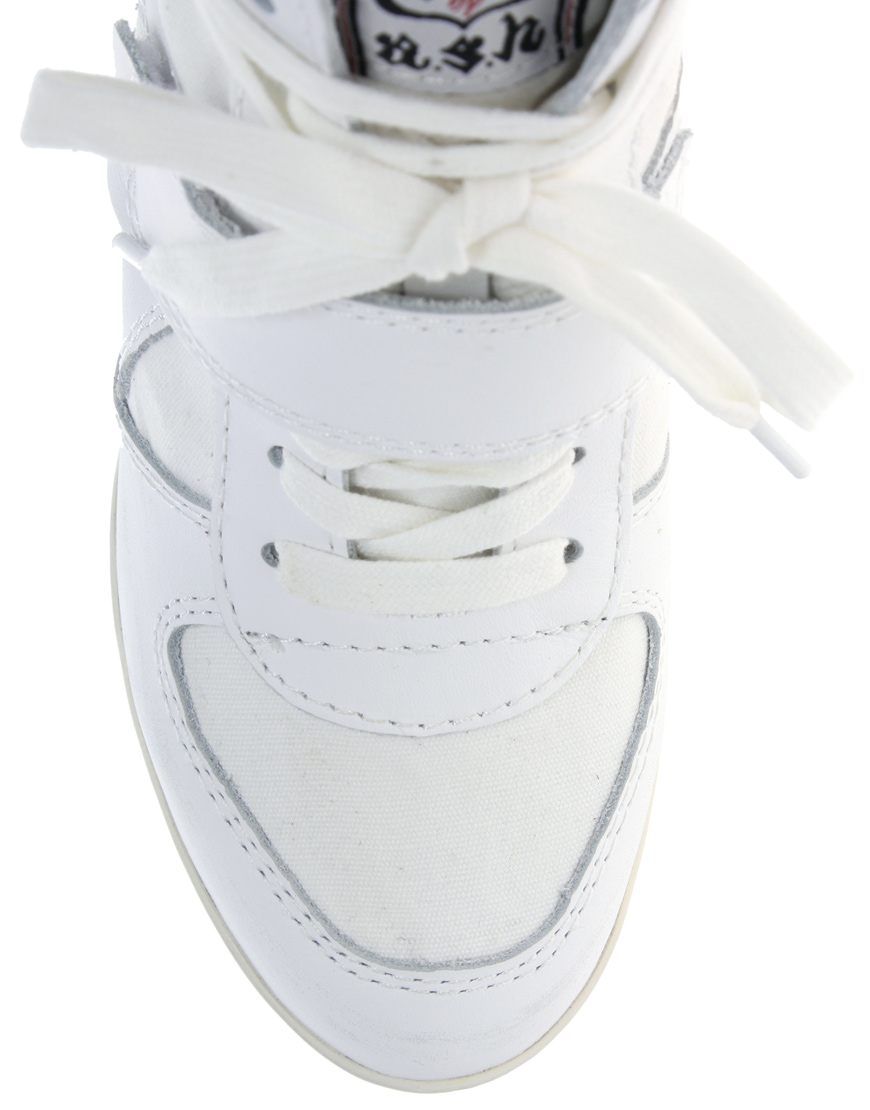 Ash Bowie Wedge Trainers in White | Lyst