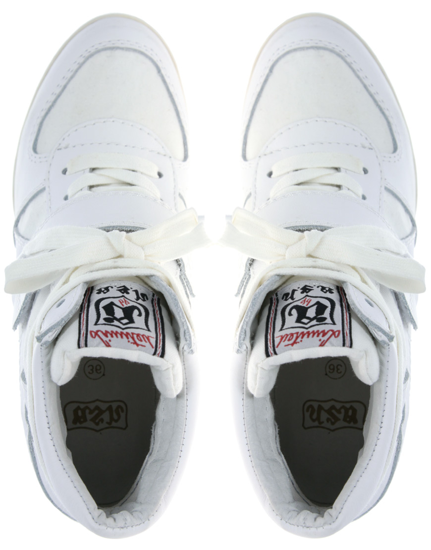 Ash Bowie Wedge Trainers in White - Lyst