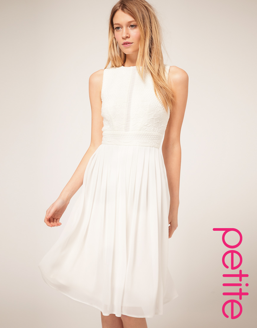 ASOS Collection Asos Petite Midi Dress with Chiffon Skirt ...