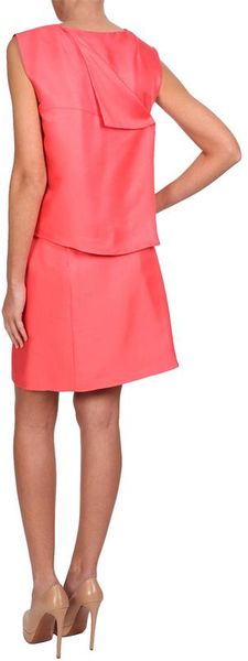 Balenciaga Silk Shantung Blouse And Skirt Set In Pink Coral Lyst