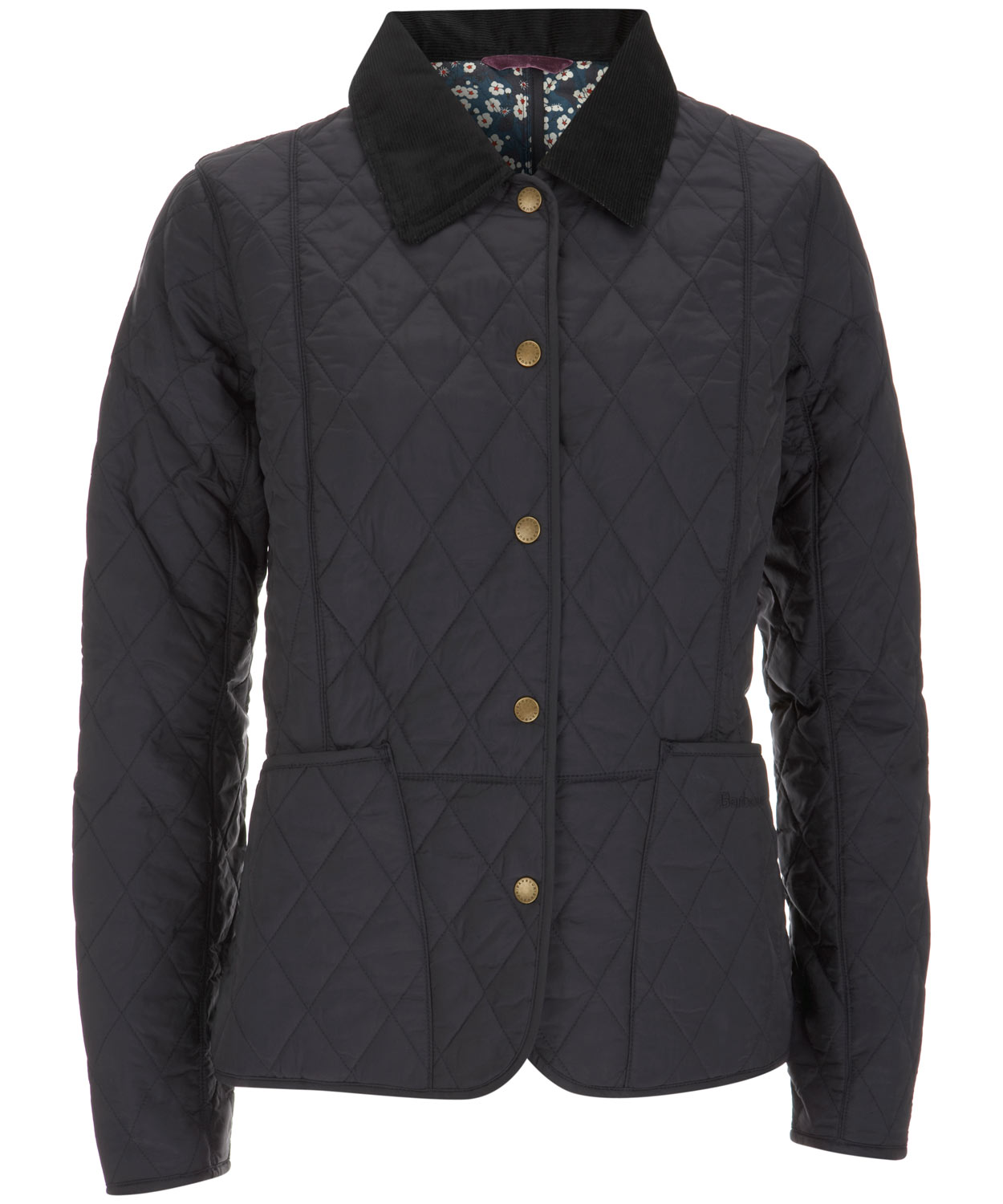 Barbour Mitsi Liberty Print Summer Liddesdale Quilted Jacket in Navy