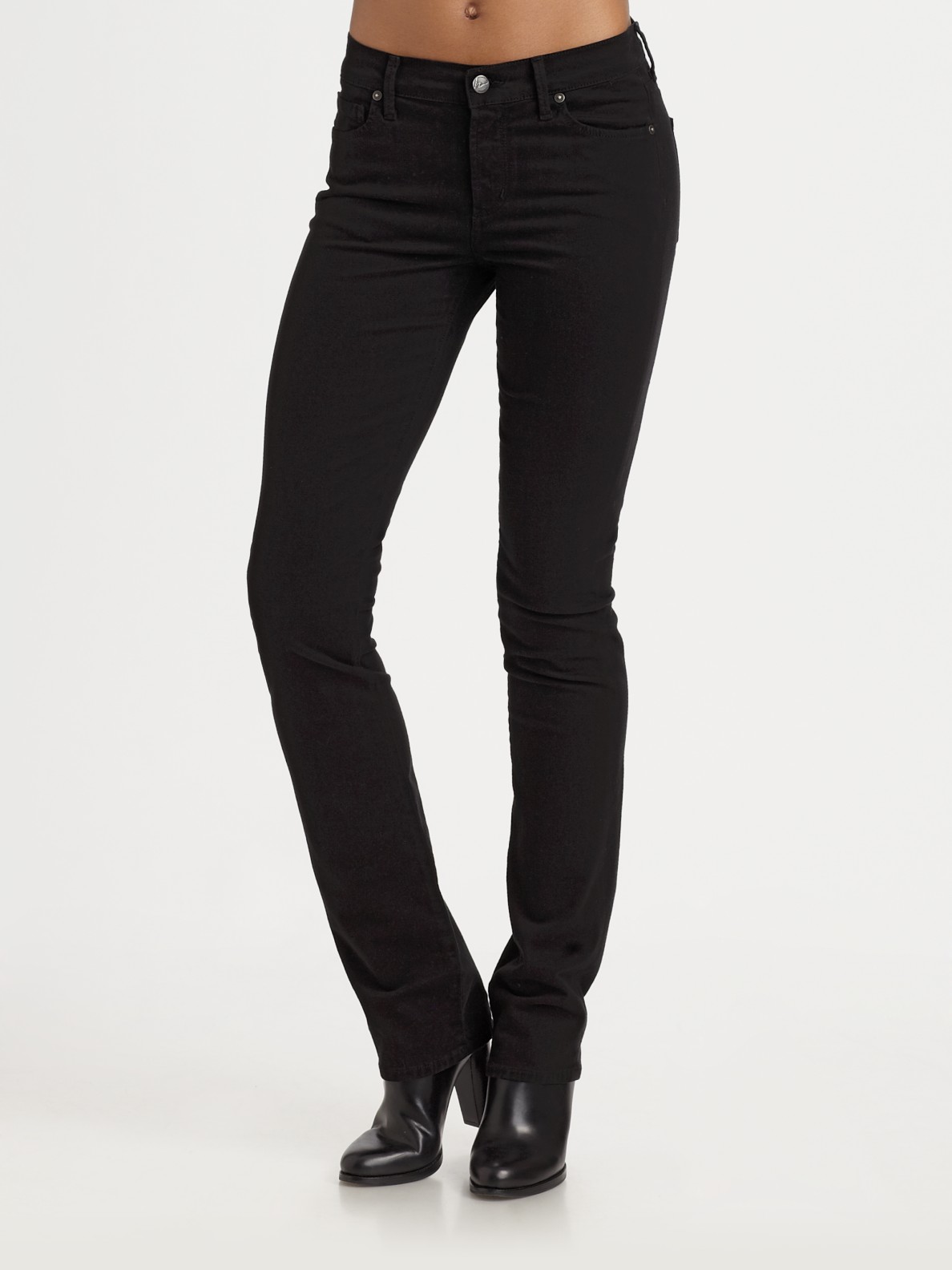 Citizens Of Humanity Elson Medium Rise Straight Leg Jeans In Black Lyst