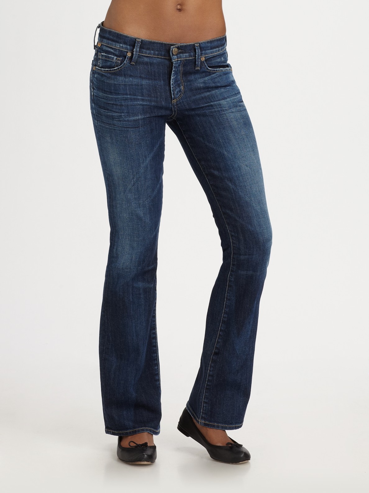 Citizens of humanity Dita Petite Bootcut Jeans in Black | Lyst