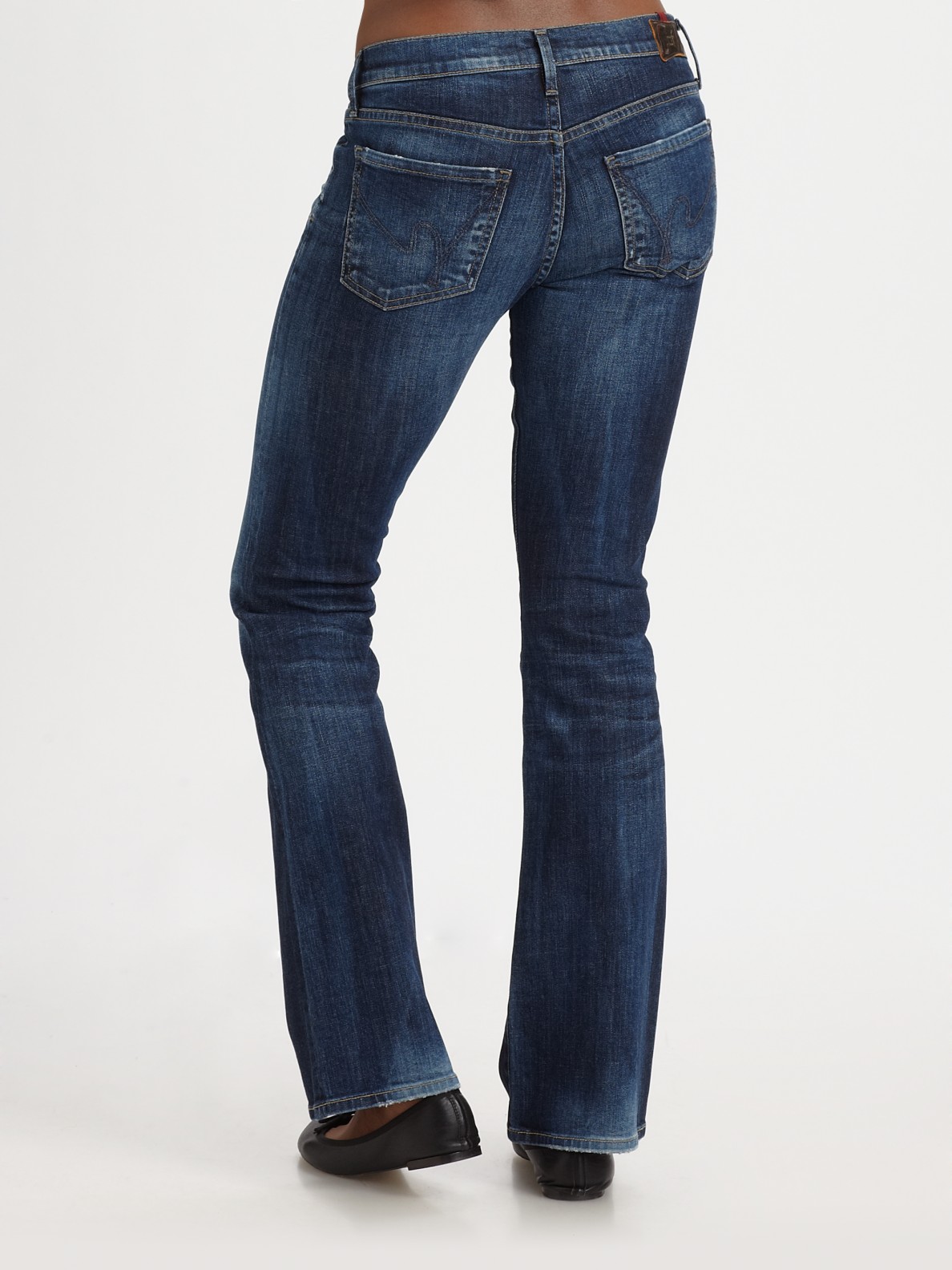 Citizens of humanity Dita Petite Bootcut Jeans in Black | Lyst