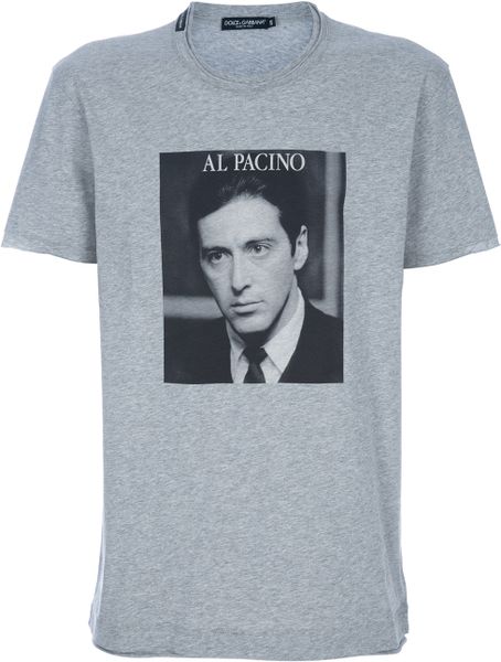 Dolce & Gabbana Printed Al Pacino T-shirt in Gray for Men (grey) | Lyst