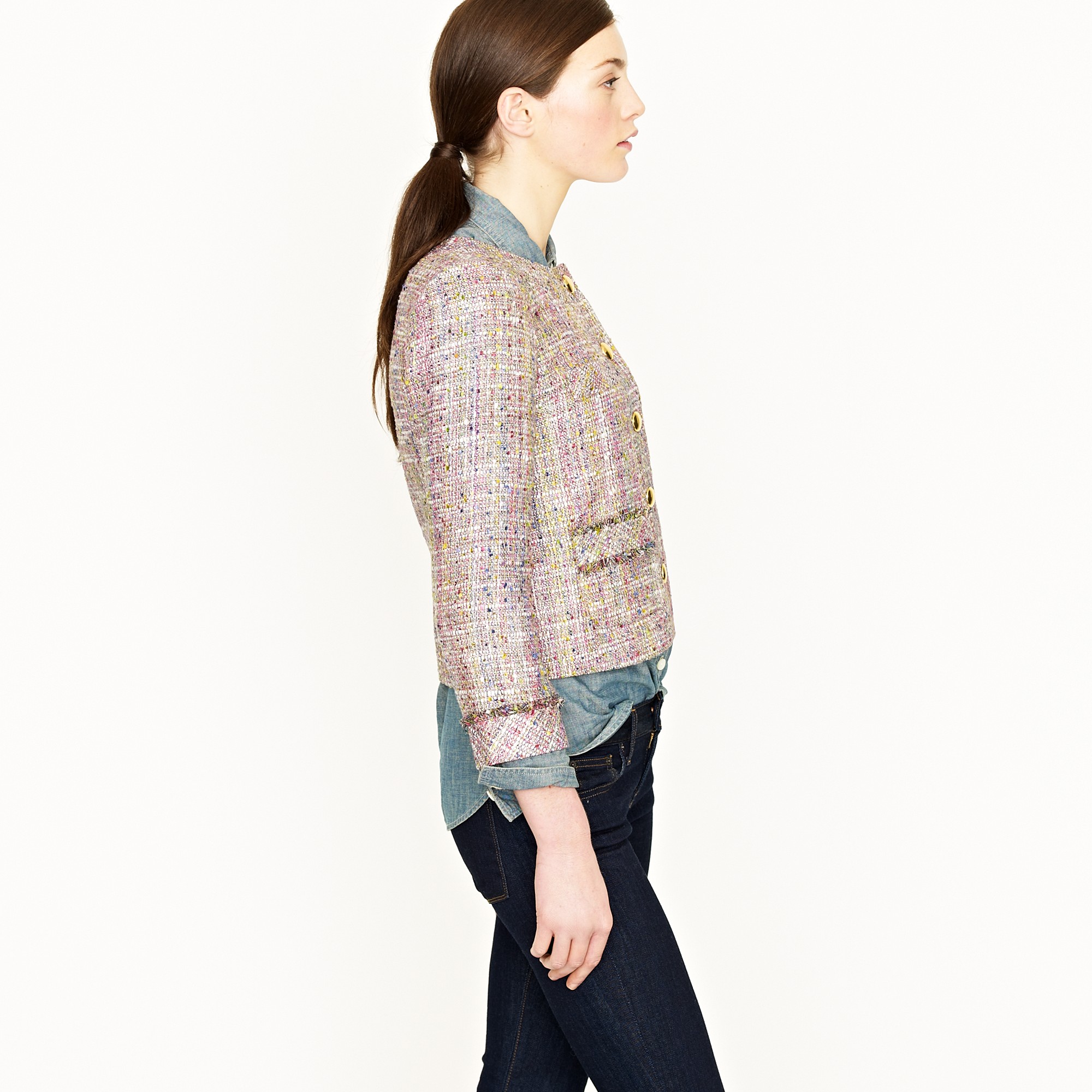 J.Crew Confetti Tweed Jacket Lyst