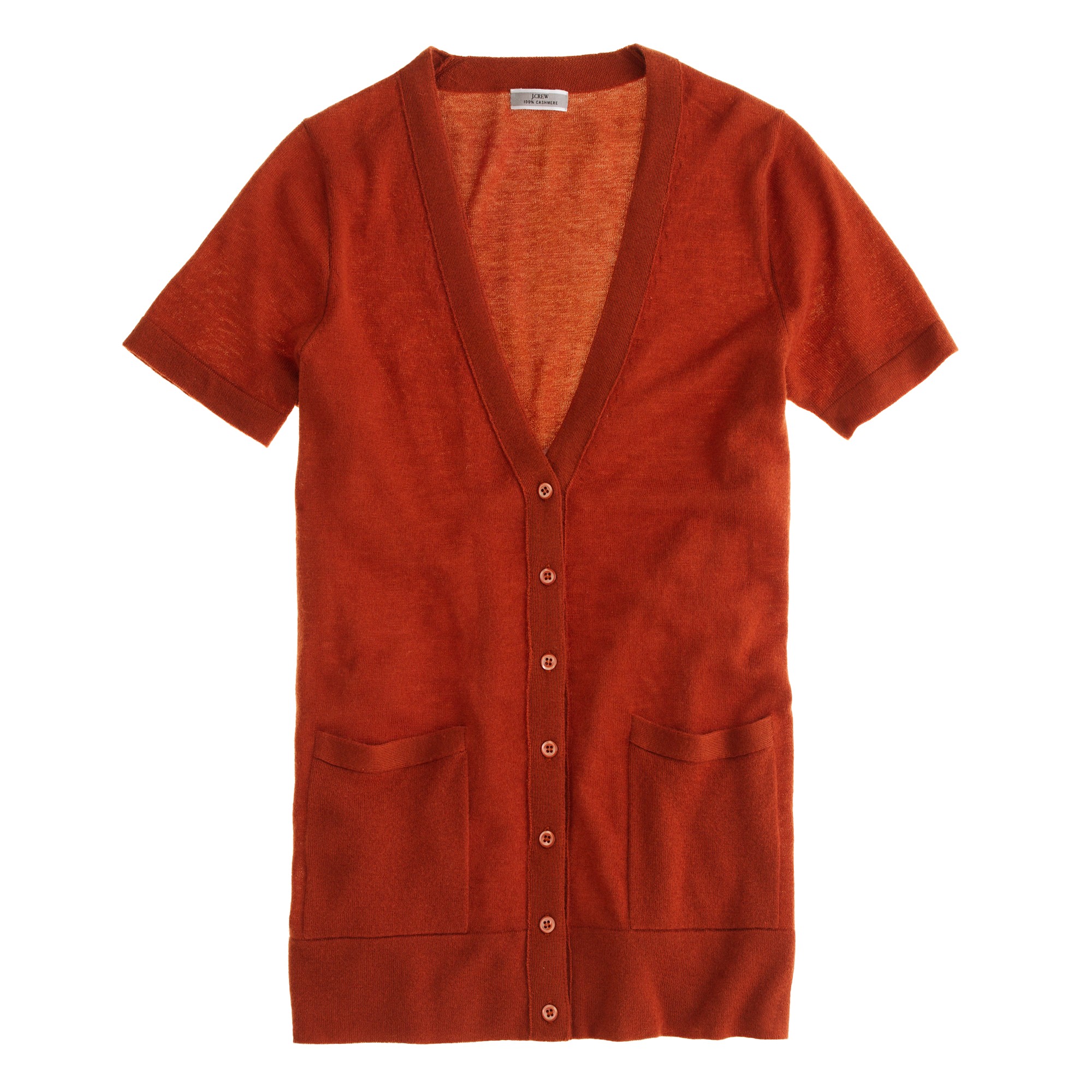 copper colored cardigan