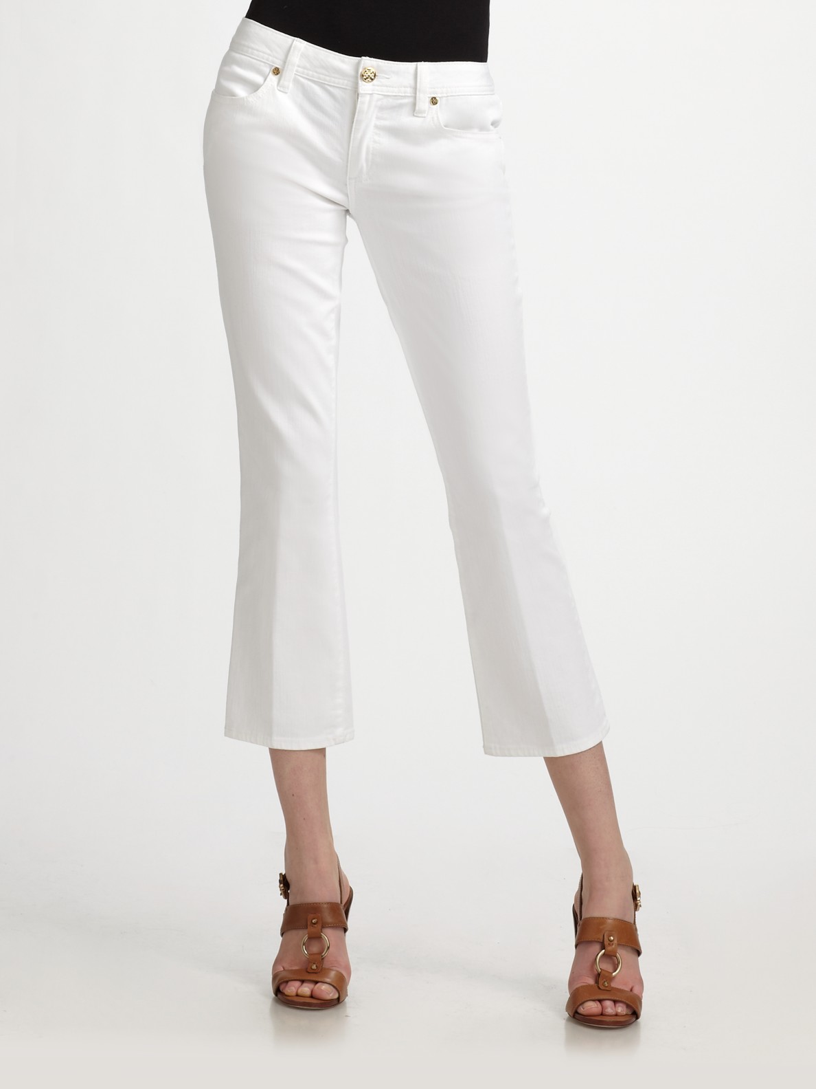tory burch white jeans